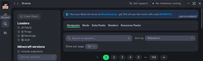 Modrinth Modpack Browse