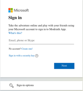 Modrinth Startup Sign In Microsoft Login
